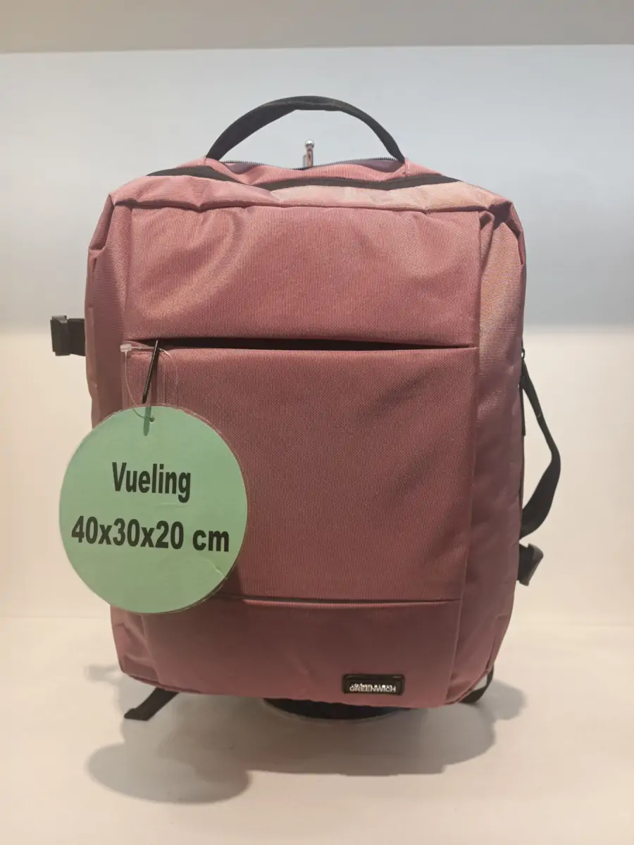Mochila 40×30×20 debajo del asiento en Sevilla